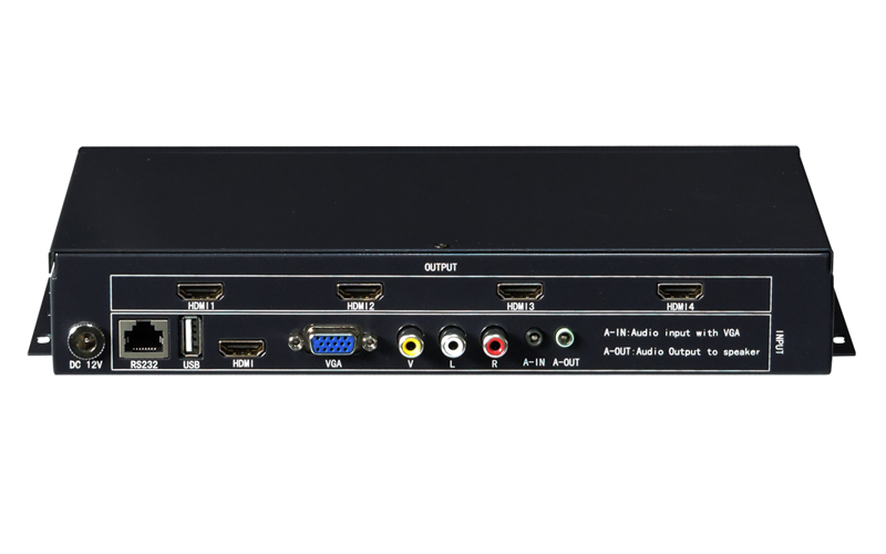 HVR-VJ4U(带有USB功能HDMI/VGA/RCA高清4画面拼接器)