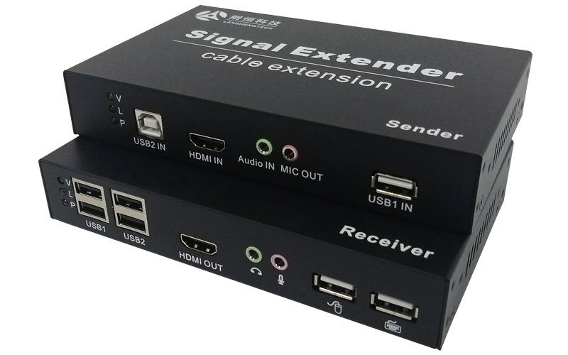 UVOK-3HU(A)(HDMI+USB+双向音频+远程开关机/红外)光纤高速传输20KM